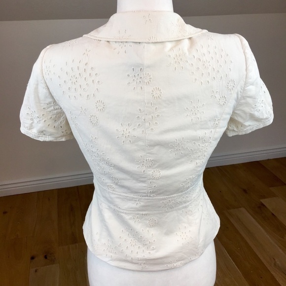 Vintage Antonio Melani Short Sleeve Eyelet Blazer - Picture 4 of 4